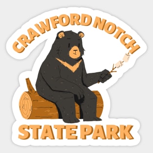 Crawford Notch State Park Camping Bear Sticker